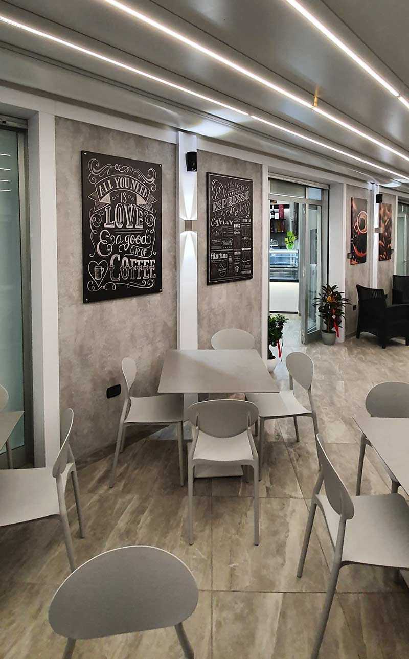 Progettazione di interni per lounge bar